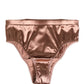 Brown Silk Satin Lingerie Panty Brief Underwear