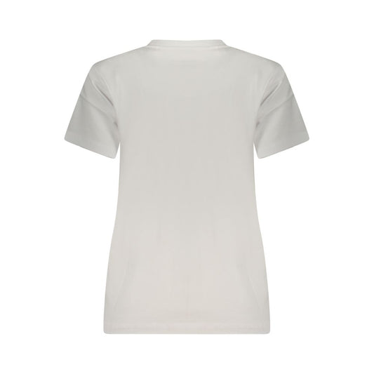 White Cotton Women T-Shirt