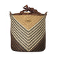 Brown Polyester Women's Bag with Adjustable Strap
