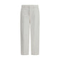 White Cotton Bootcut Jeans