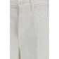 White Cotton Bootcut Jeans