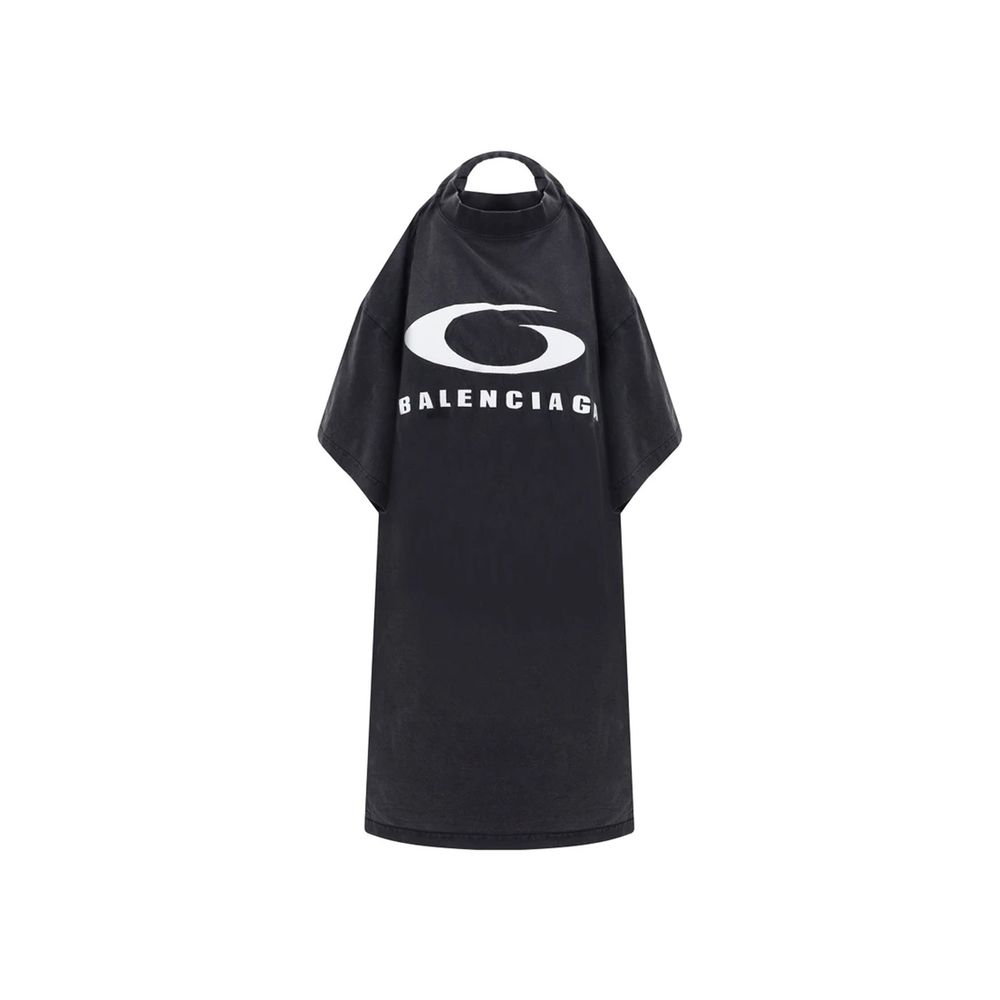 Black Cotton Casual Dress