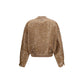 Brown Silk Bomber