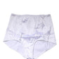 White Silk Blend High Waist Girdle Panty Underwear