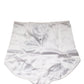 White Silk Blend High Waist Girdle Panty Underwear