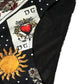 Black Graphic Cards Print Bikini Bottom Swimwear