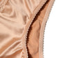 Beige Silk Stretch Mid Waist Brief Panty Underwear