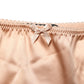 Beige Silk Stretch Mid Waist Brief Panty Underwear