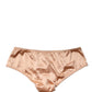 Beige Silk Stretch Mid Waist Brief Panty Underwear