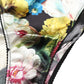 Black Floral Lace Mid Waist Brief Panty Underwear