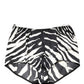 Black White Zebra High Waist Girdle Panty Underwear