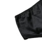 Black Silk Stretch Mid Waist Brief Panty Underwear
