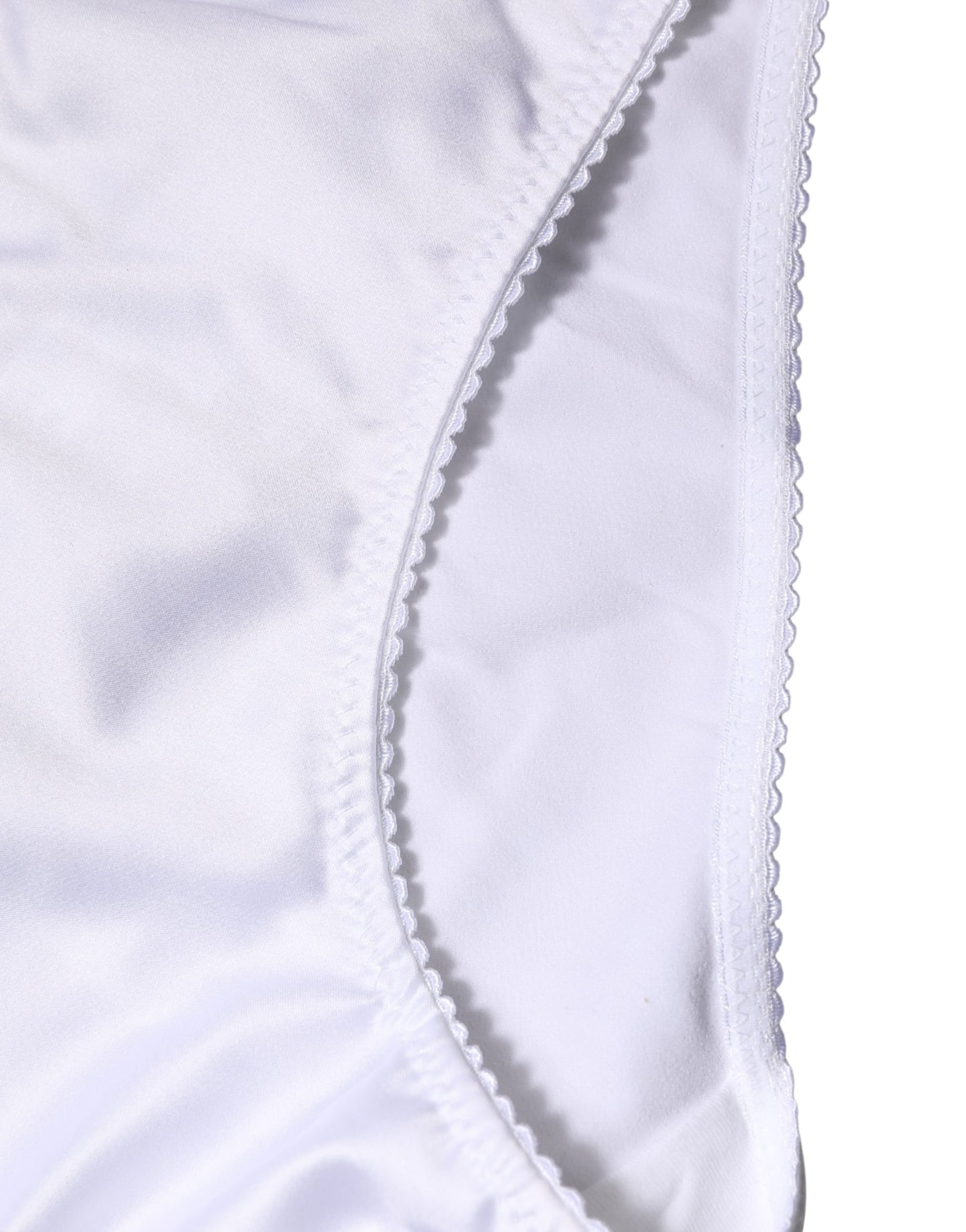 White Silk Stretch Mid Waist Brief Panty Underwear
