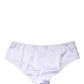 White Silk Stretch Mid Waist Brief Panty Underwear
