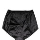 Black Silk Blend High Waist Girdle Panty Underwear