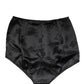 Black Silk Blend High Waist Girdle Panty Underwear