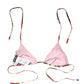 Multicolor Floral Triangle Bikini Top Swimwear