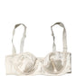 Off White Semi-Pad Underwire Balconette Bra Underwear