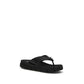 Black Calf Leather Bos Taurus Flip-Flop Sandals