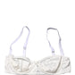 White Semi-Pad Underwire Balconette Bra Underwear