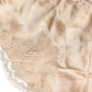 Beige Silk Satin Floral Lace Panty Brief Underwear
