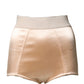 Beige Silk Blend High Waist Girdle Panty Underwear