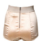 Beige Silk Blend High Waist Girdle Panty Underwear