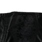 Black Silk Blend High Waist Girdle Panty Underwear