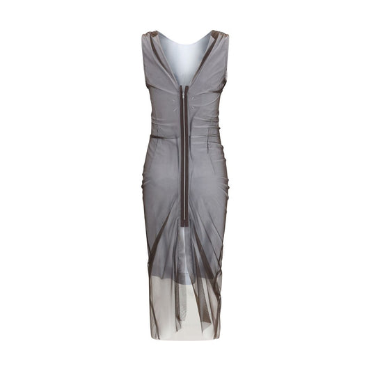Brown Polyamide Casual Dress