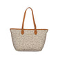 Beige Polyurethane Women's Shoulder Bag