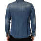 Blue Baroque Cotton Button Down Denim Shirt