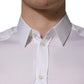 White Cotton Short Sleeves Button Down Shirt
