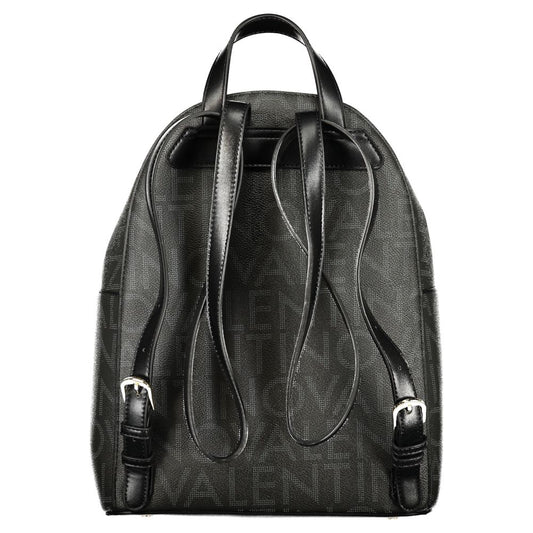 Black Polyurethane Womens Backpack