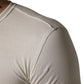 White Long Sleeves Henley Pullover Sweater