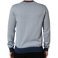 Blue Long Sleeves Crew Neck Pullover Sweater