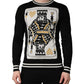 Black King Of Hearts Men Crew Neck Pullover Sweater