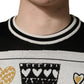 Black King Of Hearts Men Crew Neck Pullover Sweater