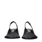Black Leather High Heel Pumps