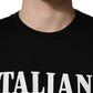 Black Camouflage Graphic Cotton Crewneck T-shirt