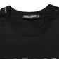 Black Camouflage Graphic Cotton Crewneck T-shirt