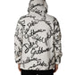 White Script Logo Print Cotton Sweatshirt Sweater
