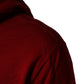 Red Cotton Full Zip Fleece Men Hoodie Sweater