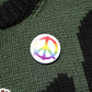 Multicolor Intarsia Knit Camouflage Pullover Sweater