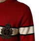 Red Wool DG Crest Crew Neck Pullover Sweater