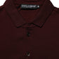 Maroon Collared Short Sleeves Polo T-shirt