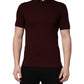 Maroon Collared Short Sleeves Polo T-shirt