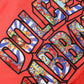 Orange Logo Print Cotton Crew Neck T-shirt