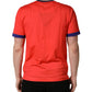 Orange Logo Print Cotton Crew Neck T-shirt