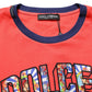 Orange Logo Print Cotton Crew Neck T-shirt