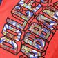 Orange Logo Print Cotton Crew Neck T-shirt